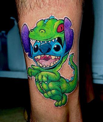 Stitch in a Reptar onsie by Isis