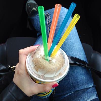 Fall color straws. Slurpee. Oh thank heaven