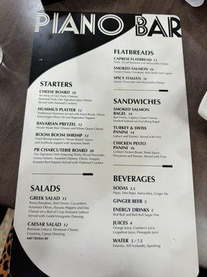 Food menu