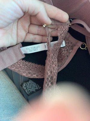 A ripped bra during the first few days I had it and this has been happening to all there products I have bought from them