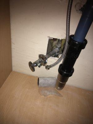 Bathroom broken pipe