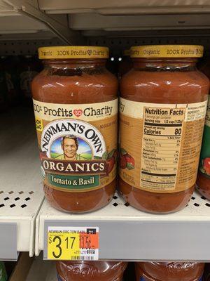 Organic spaghetti sauce