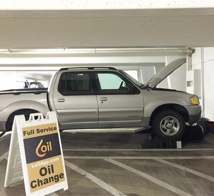 Lining them up in the Irvine Company parking garage!