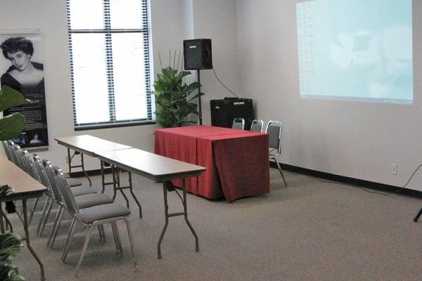 Conference room meeting space with A/V amenities