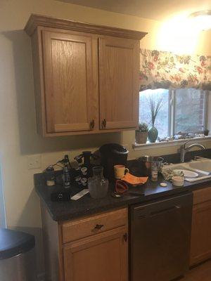 This is Lisa. Here are pictures of my kitchen cabinets