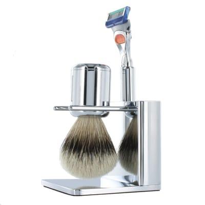 TwinLuxe Chrome Shave Set