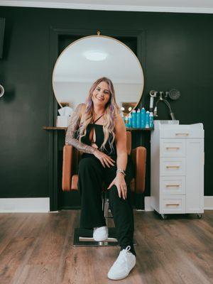 Our hairstylist of 7+ years! She is ready to make your hair dreams happen!