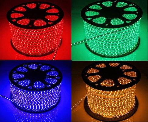 Led Strip 120V
 Power:1.4 W/F
 Color Temp:3000K-5000K-RGB
 IP67
 Lenght: 165ft/Roll