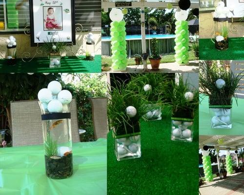 50th Golf Theme Centerpieces