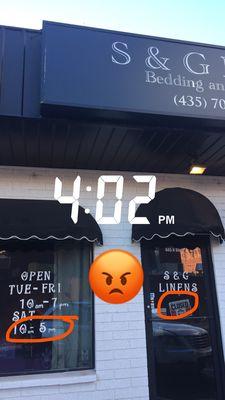 Not open at the hours posted TWICE NOW!