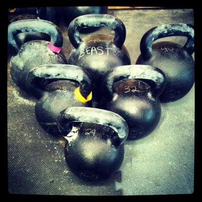 Heavy kettlebells!