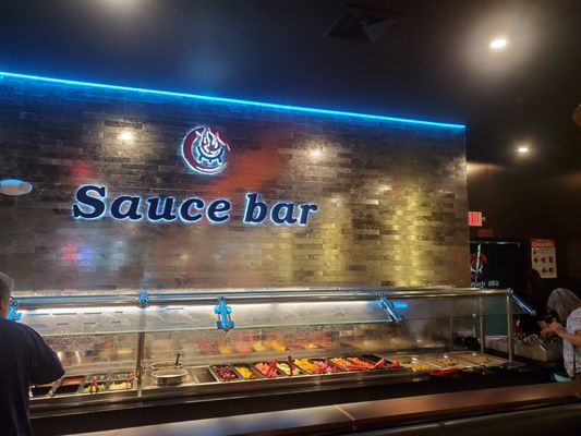 Self-serve sauce bar for dipping BBQ