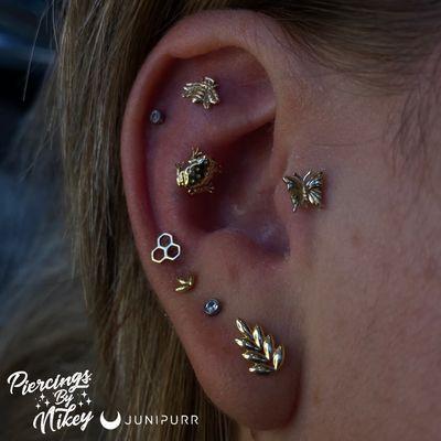 ALL 14K SOLID gold custom ear curation