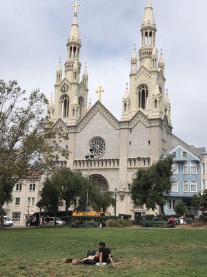 Take your blanket, have some lunch & listen to the music on the grass @ Washington Square Park across from The Feast.