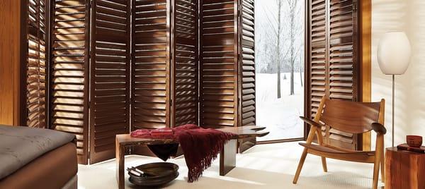 we offer painted, stained and hybrid shutters