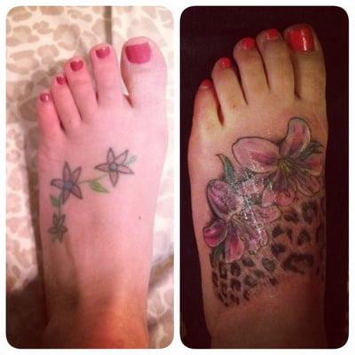 Tattoo cover up done by Bobby Sylvester