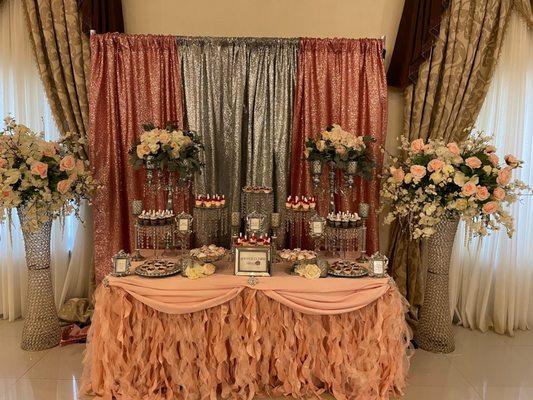 Desserts and table decor