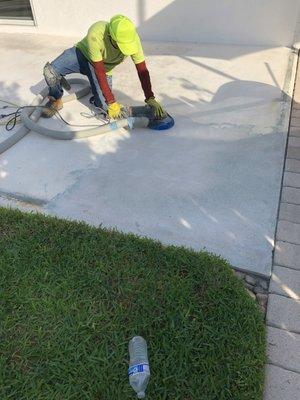 Patio grinding