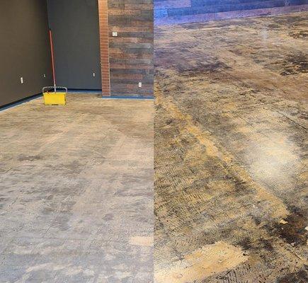 Before and After Concrete Sealer