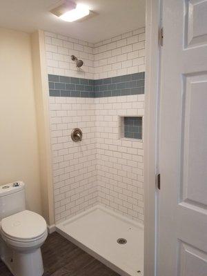 Tile shower I completed