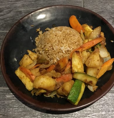 The veggies & fried rice for $4.99.