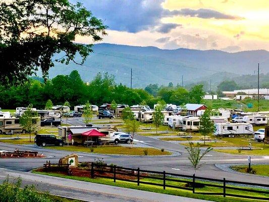 View of our beautiful RV Resort and Mountains