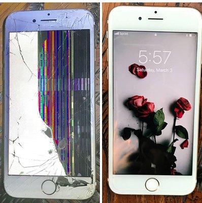 Before and after on an iPhone 6S! Great service, great prices. Book your appointment today.