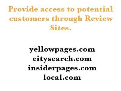 Providing access to customer review sites