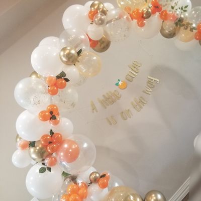 Our "Basic" Balloon Garland on our Circle frame.