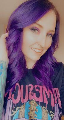 Mermaid hair, purple, cut, style