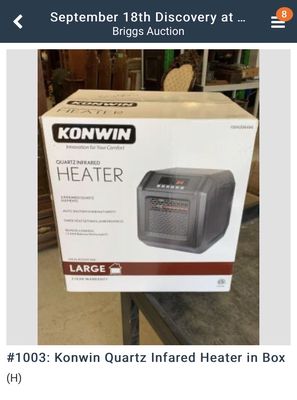 This looked like a great infrared heater.  Inside was a box full of carefully wrapped household items. Caveat emptor!