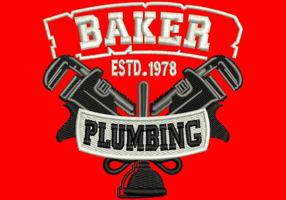 Custom embroidery for Baker Plumbing