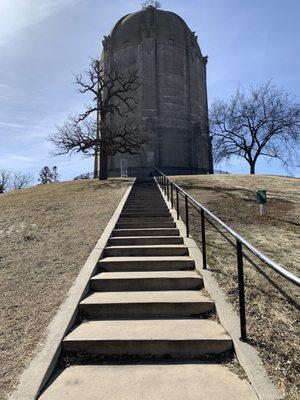 Going up the stairs