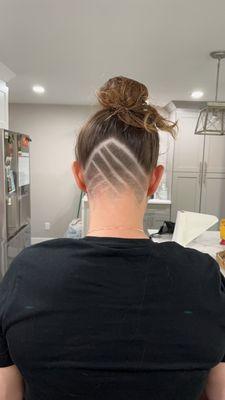 Undercut with design