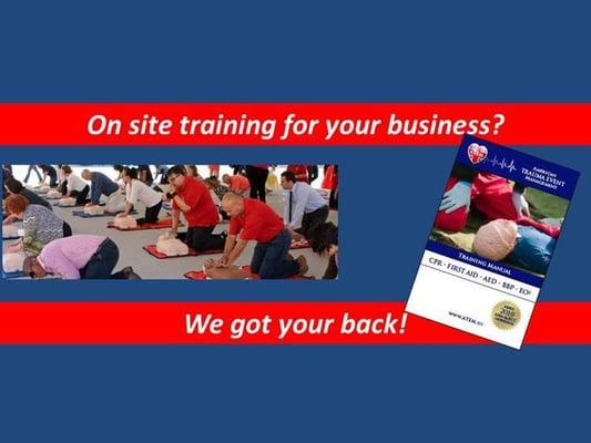 Training offered at your business in English or Spanish.