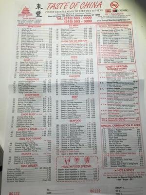 updated menu as of 6/24/16