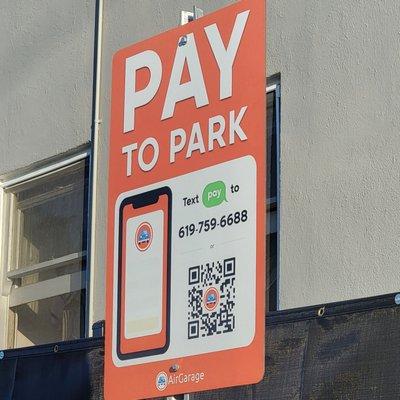 Pay to park. No cash.