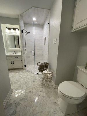 Full bath, painted after renovation