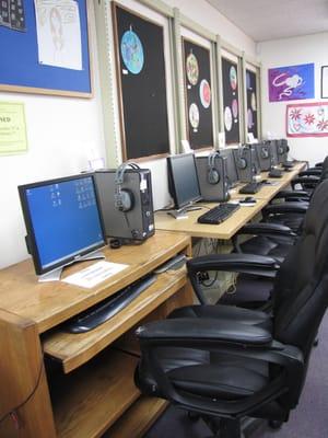 Computer stations available for public use.