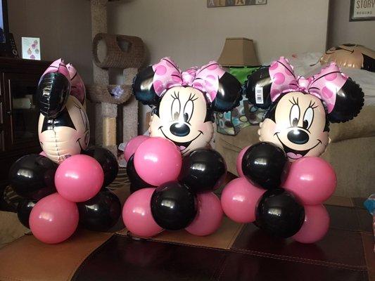 Minnie Mouse Centerpieces by Bob's Custom Balloons