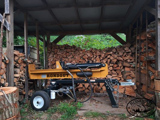 25 Ton Log Splitter Service starting at $65 Per Day and $200 Per Week or, hire us to operate the Machine for you at $150.00 Per Day.