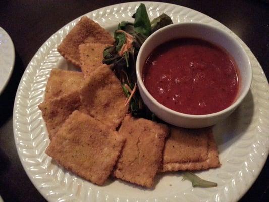 Fried ravioli appetizer.