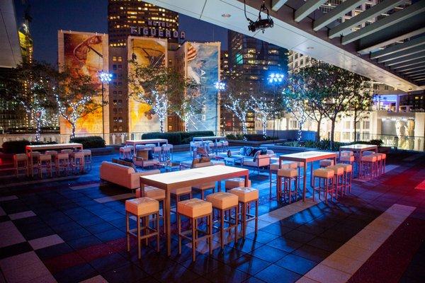 Perched on the rooftop of the GRAMMY Museum®, the Target Terrace offers a spectacular view of Downtown Los Angeles!