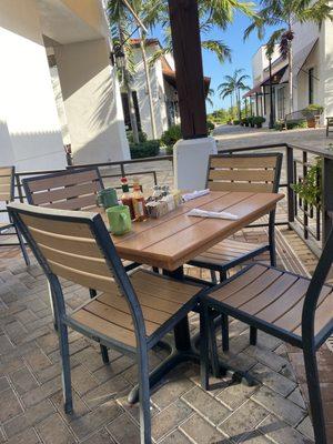 Cute and comfortable outdoor seating