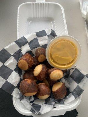 Pretzel Bites & Cheese - $4