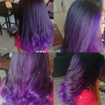 Fantacy color purple Balayage