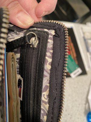 Shoddy craftsmanship. This is not how you change a zipper.