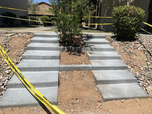 Steps for an entrance to the home