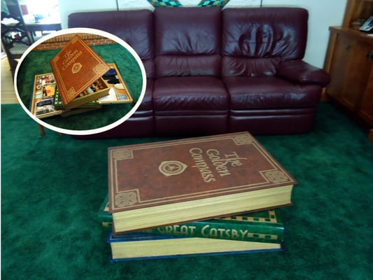 Coffee table with storage.