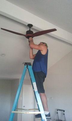 Ceiling fan installation